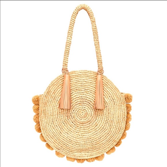Loeffler Randall Handbags - Loeffler Randall Fallon Large Straw Circle tote